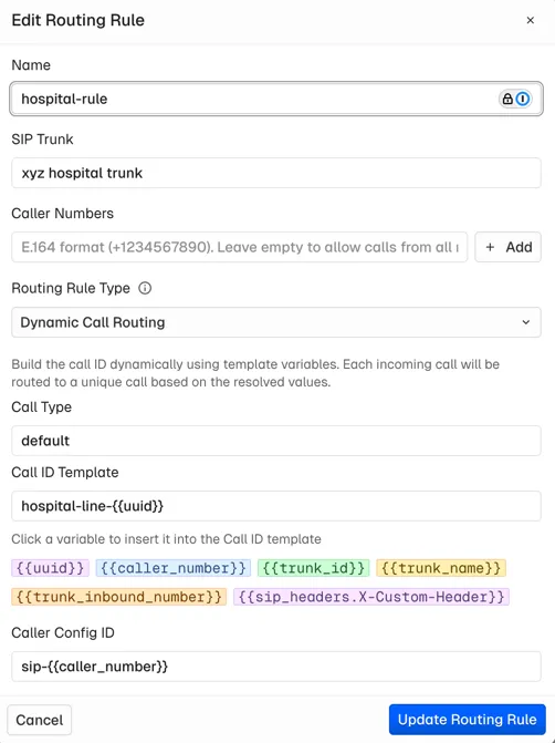 Dynamic Call ID routing