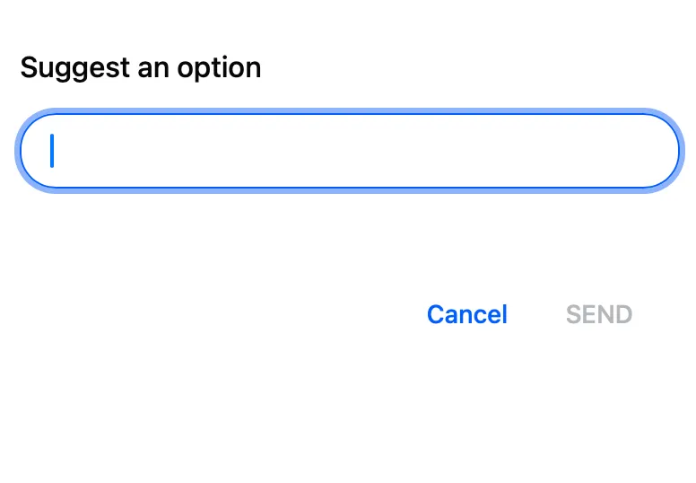 Add poll option Screenshot
