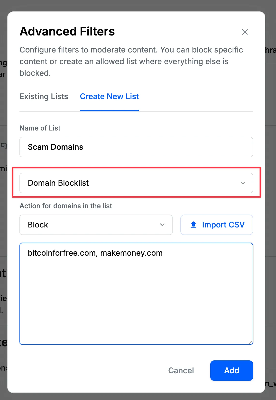 Domain Blocklist Filters