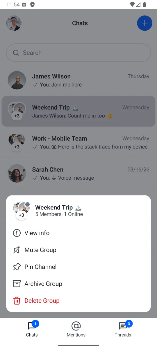 The SelectedChannelMenu Component