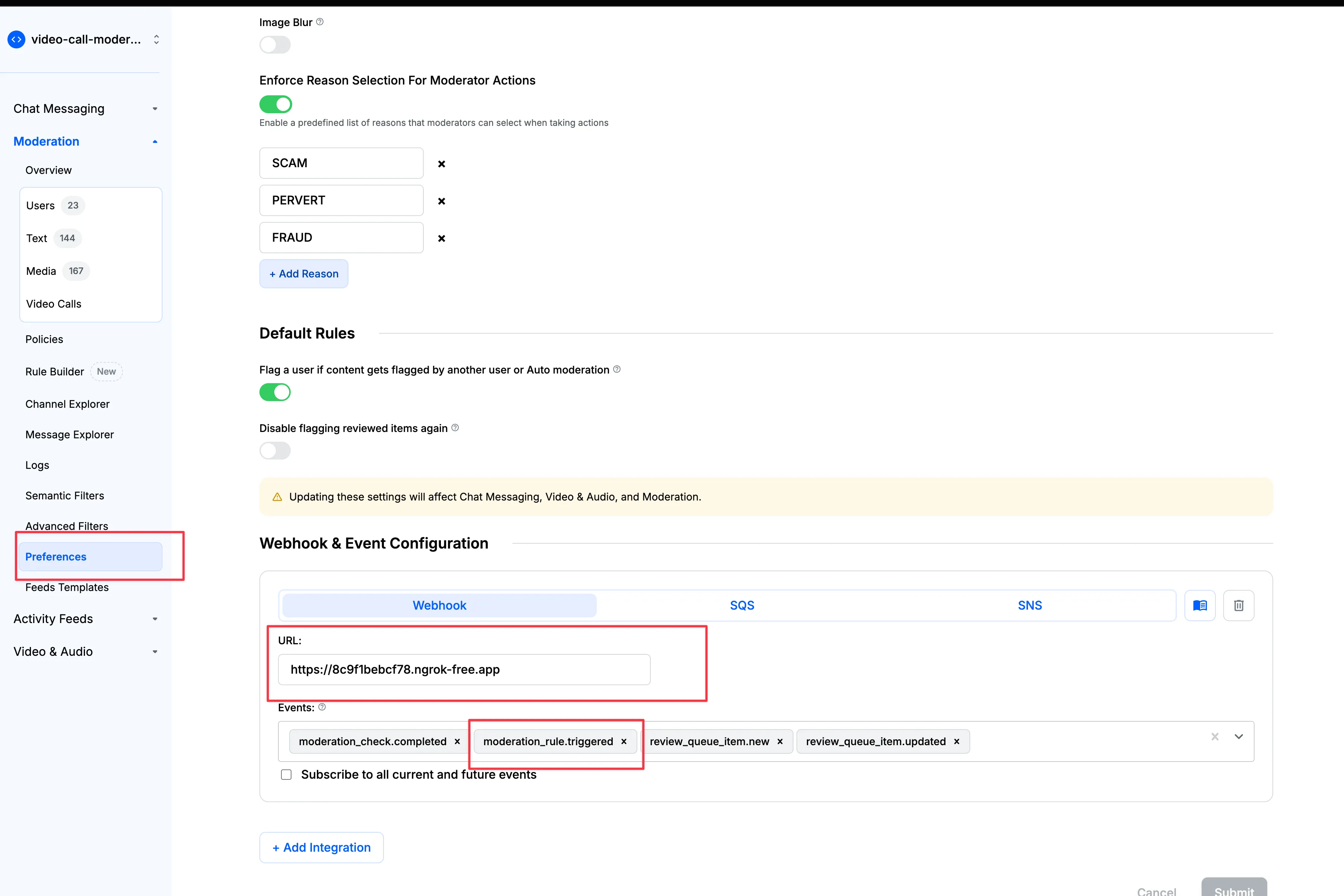 Webhook Configuration