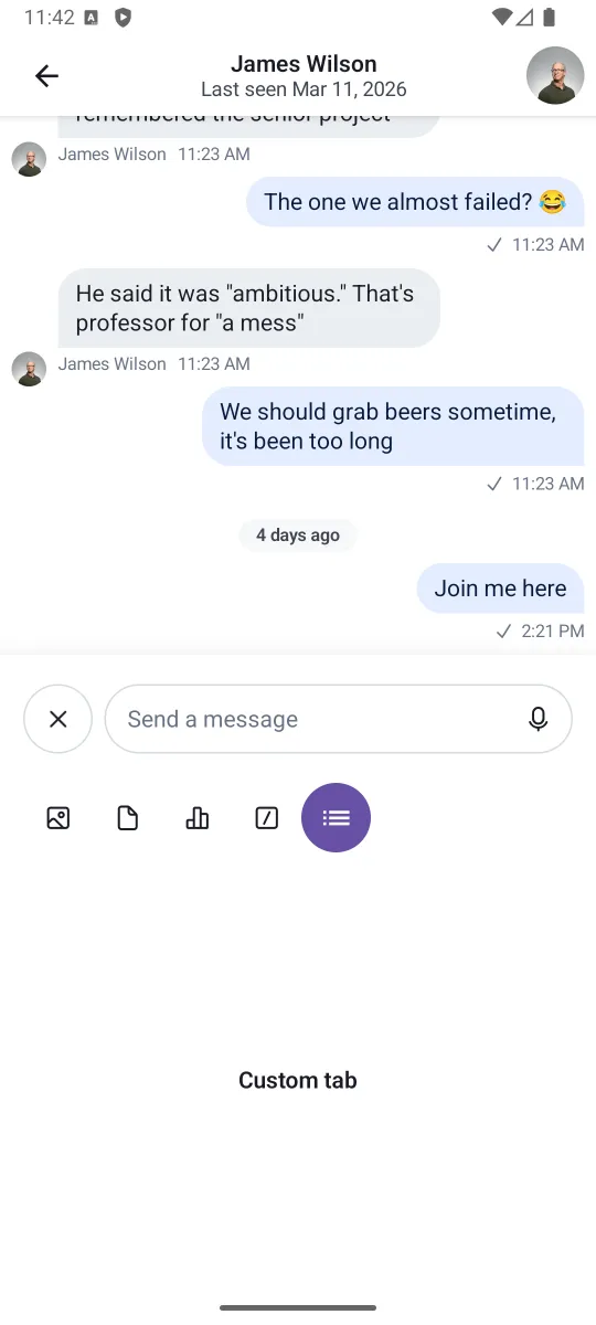 The AttachmentsPicker Tabs