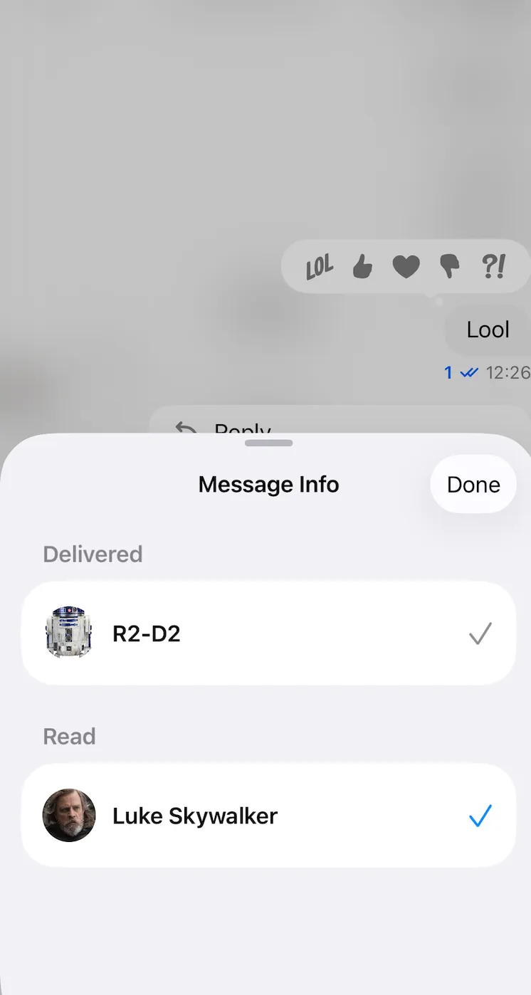 Message Delivery State Read and Delivered