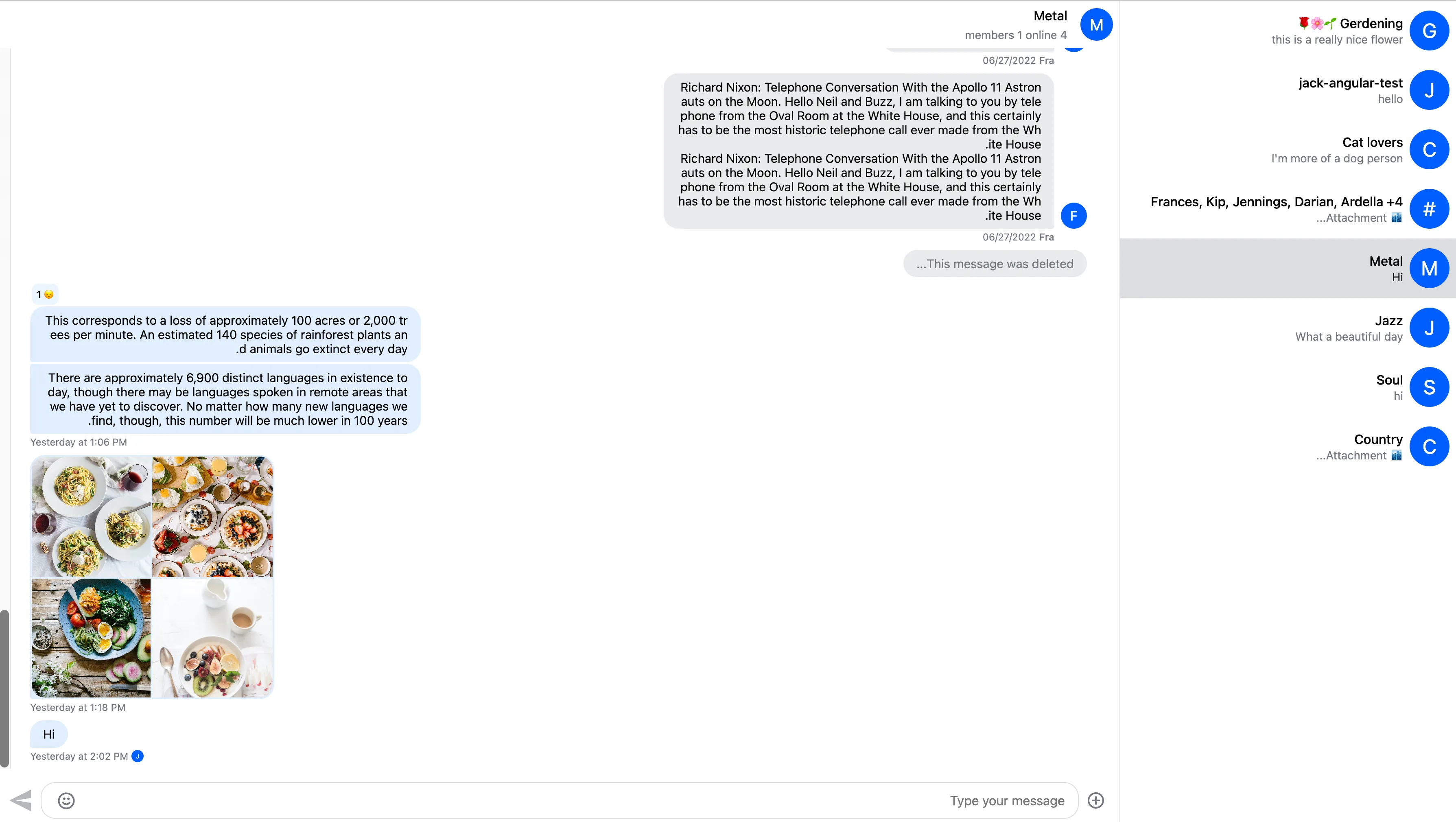Stream Chat React UI Rendered in Right-to-Left Layout