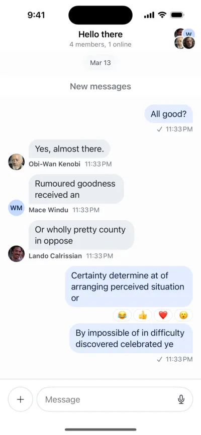 Screenshot of the bottom reactions.
