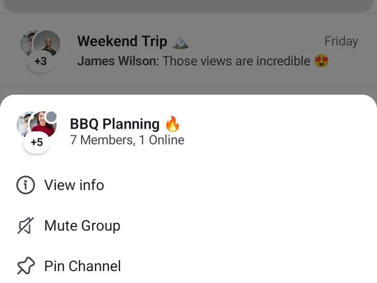 The SelectedChannelMenu Component
