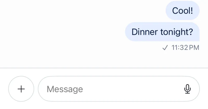 Messages Default Appearance