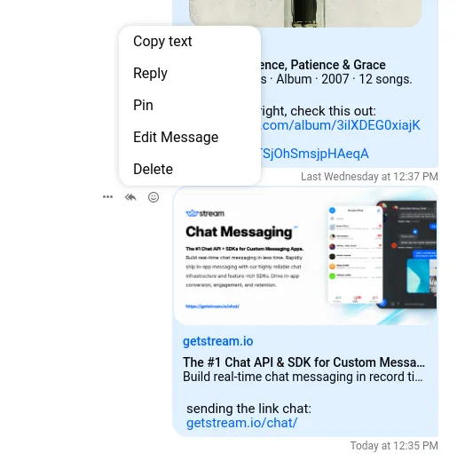 Image of a custom action item