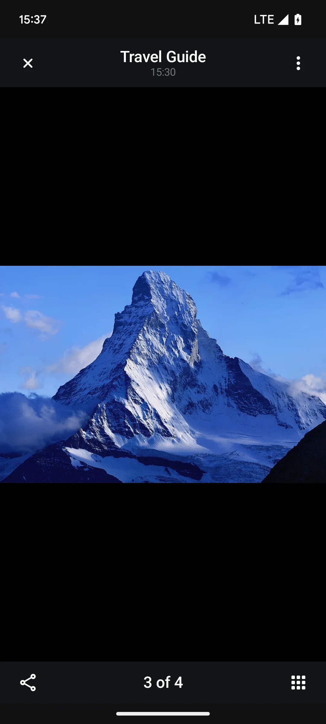 Default Image and Video Attachment Gallery Dark Mode