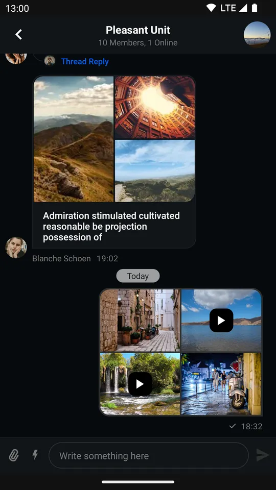 Custom Image and Video Attachment Previews Dark Mode