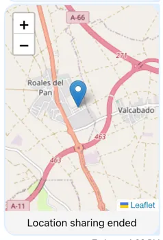 Preview of live location attachment