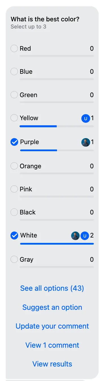 Poll Screenshot