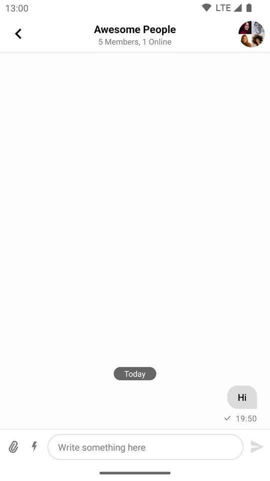 messages at the bottom