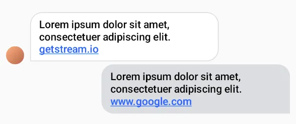 Default Message Link Style