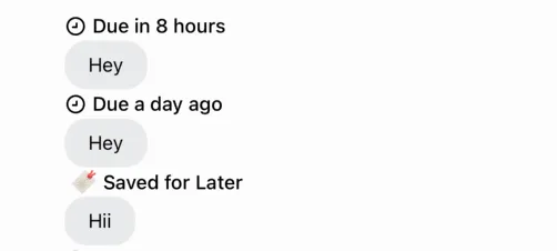 Message Reminder Header