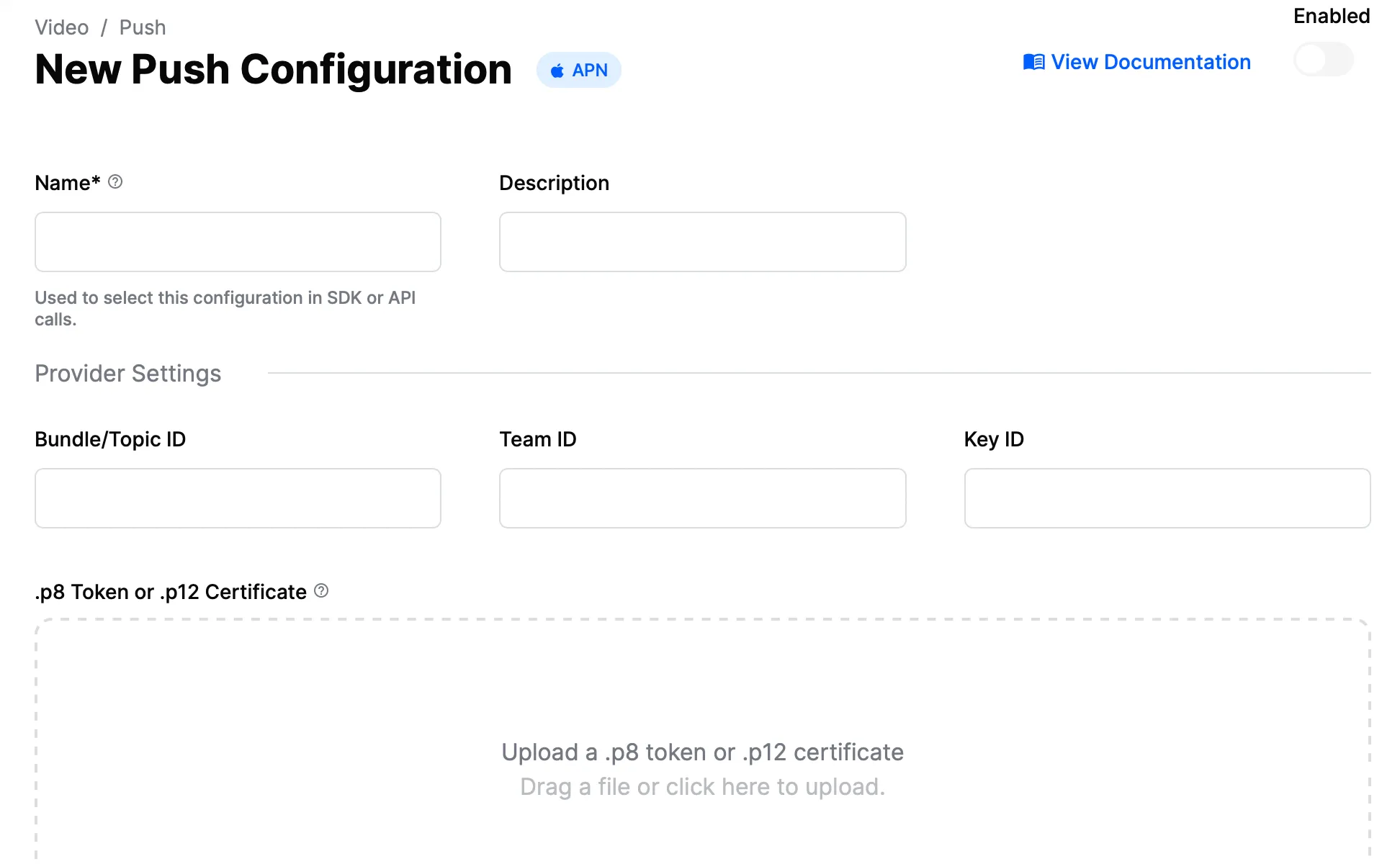 APNs Configuration