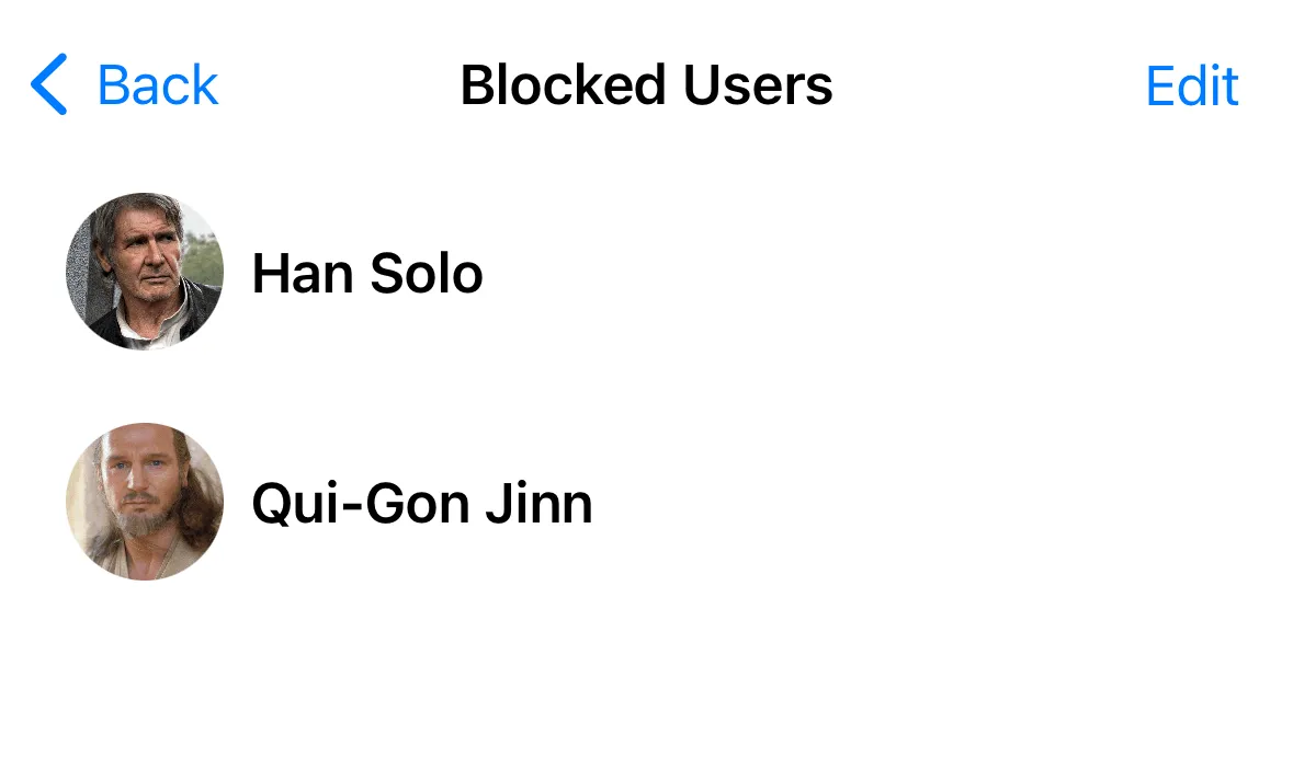 Blocked Users