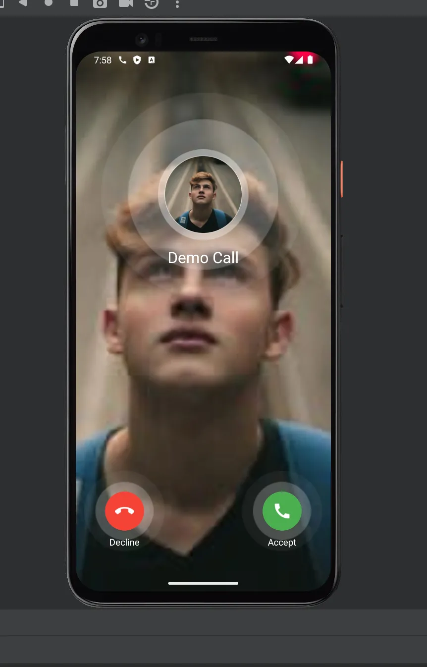 Incoming call screen