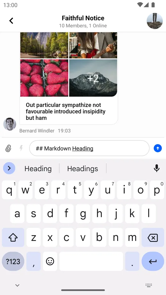 Markdown Input in the Message Composer