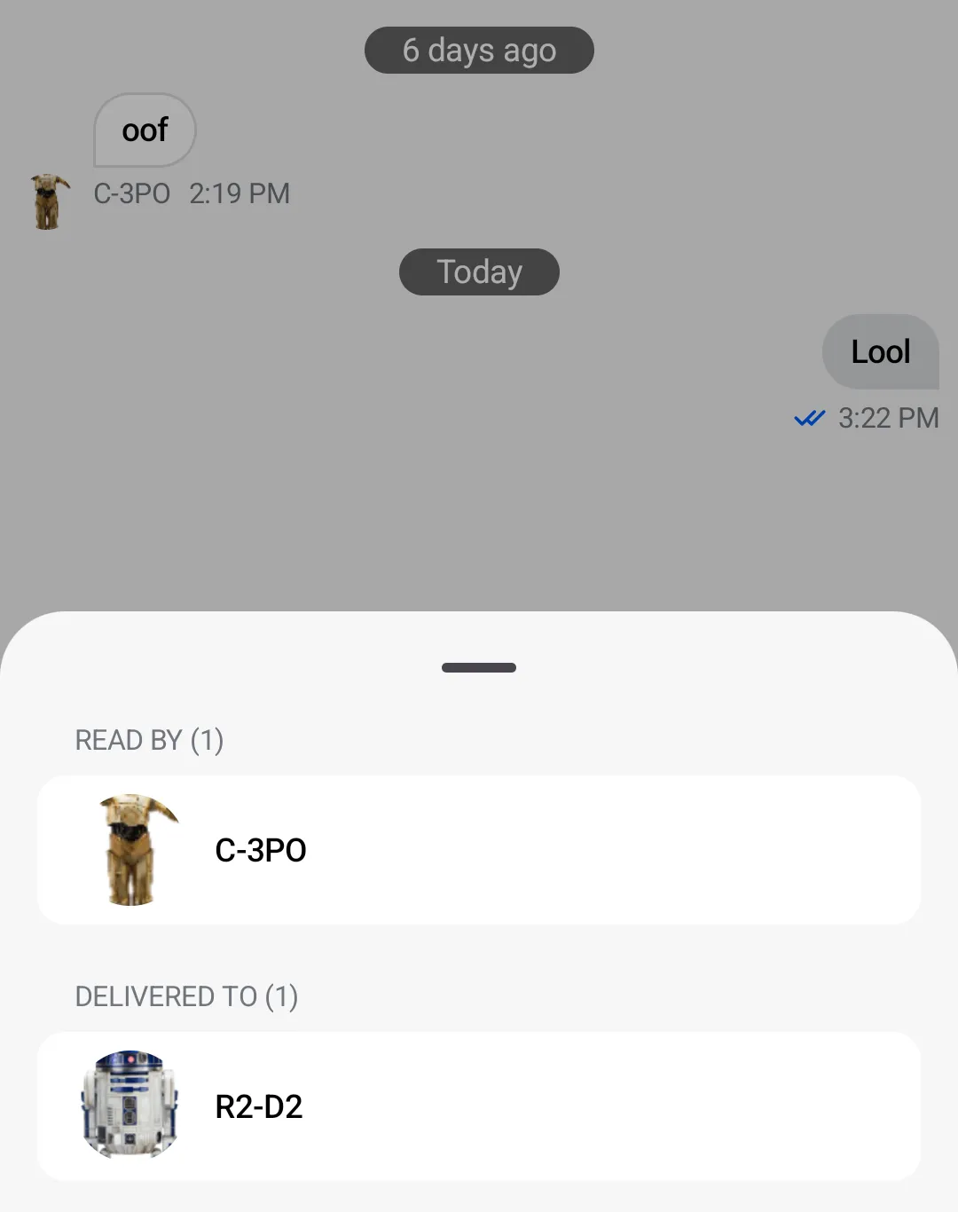 Message Delivery State Read and Delivered