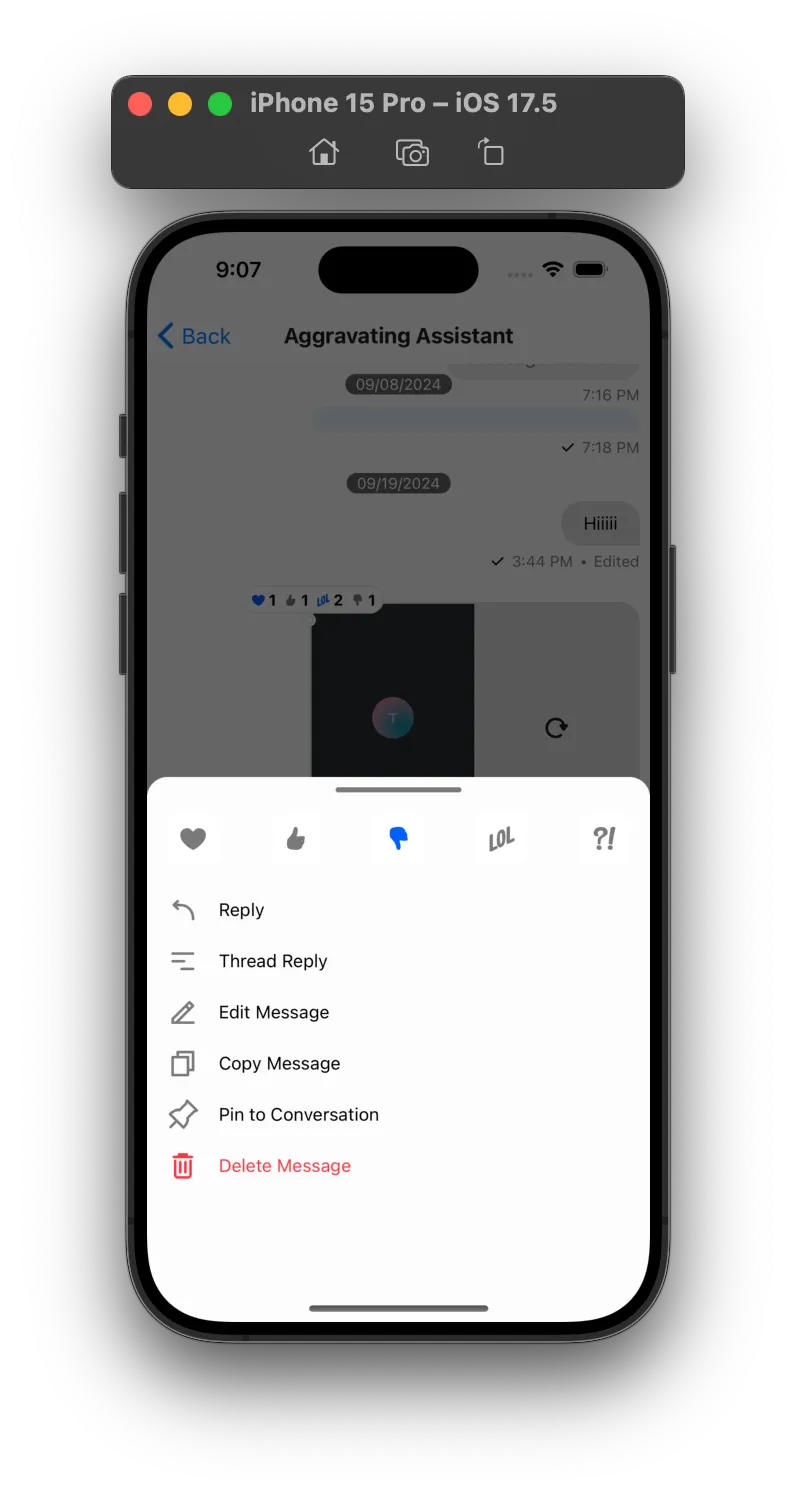 Message Menu