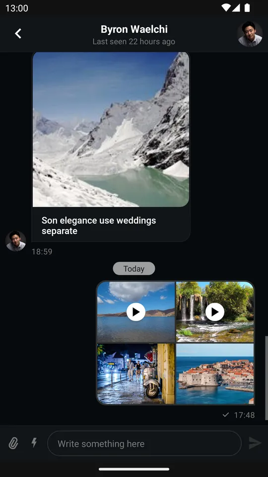 Default Image and Video Attachment Previews Dark Mode