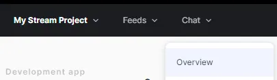 Navigating to the Chat Overview page on the Stream Dashboard