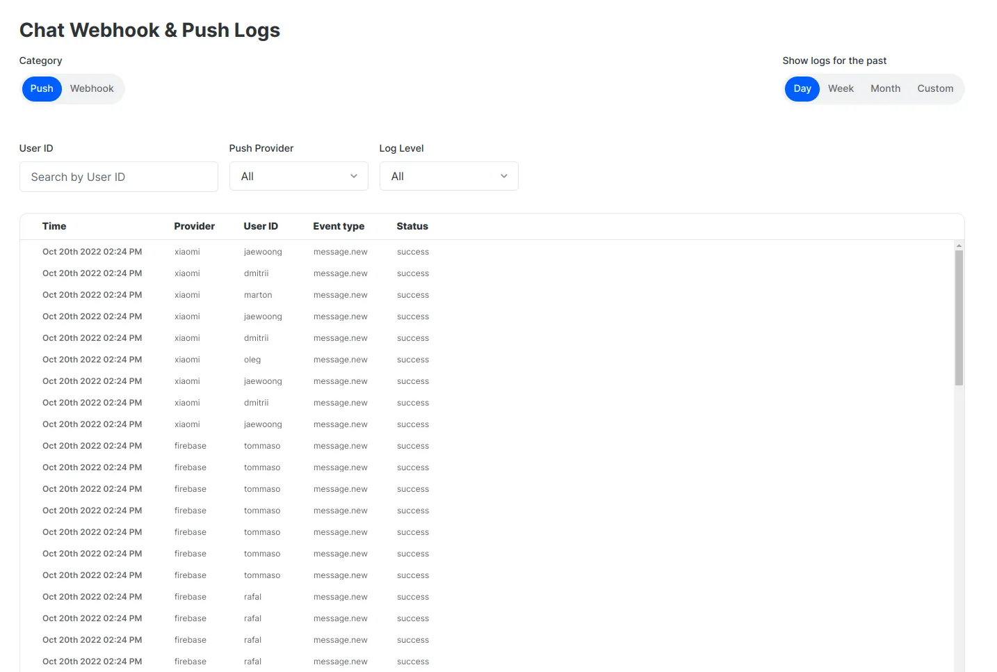 Push Logs