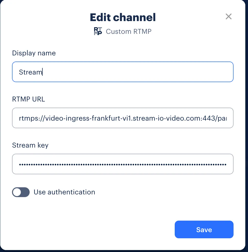 Rtmp Restream Settings