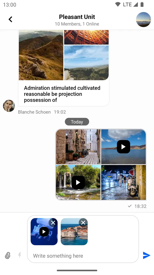 Custom Image and Video Attachment Previews Light Mode