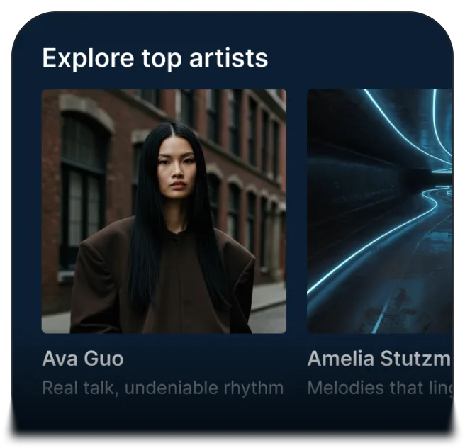 Ranked discovery feed showing personalized content by interest