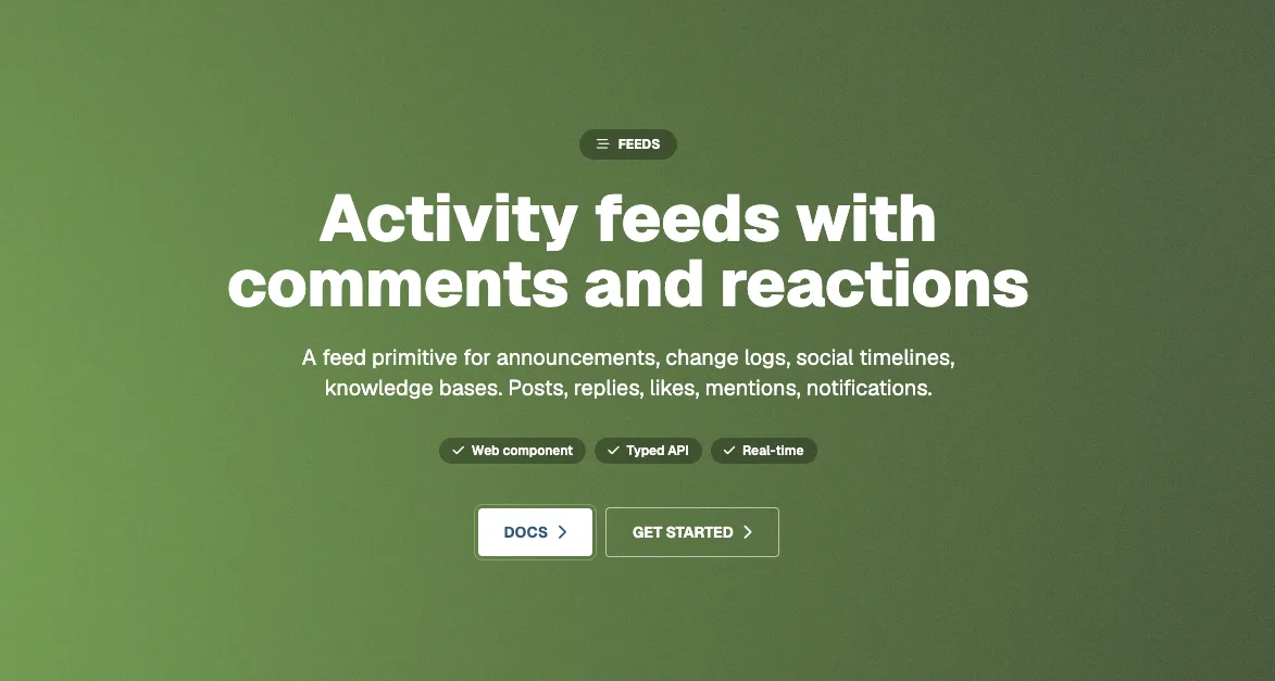 Weavy activity feeds with comments and reactions for SaaS apps
