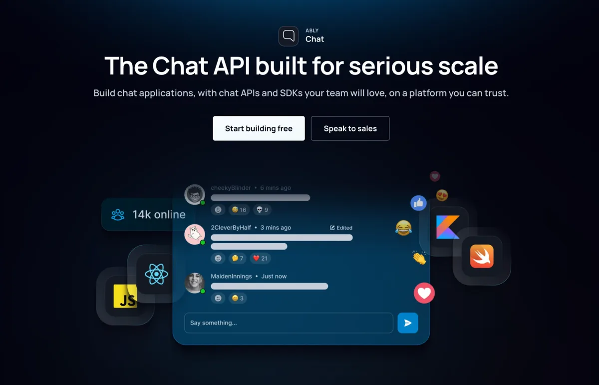 Ably Chat - The Chat API built for serious scale
