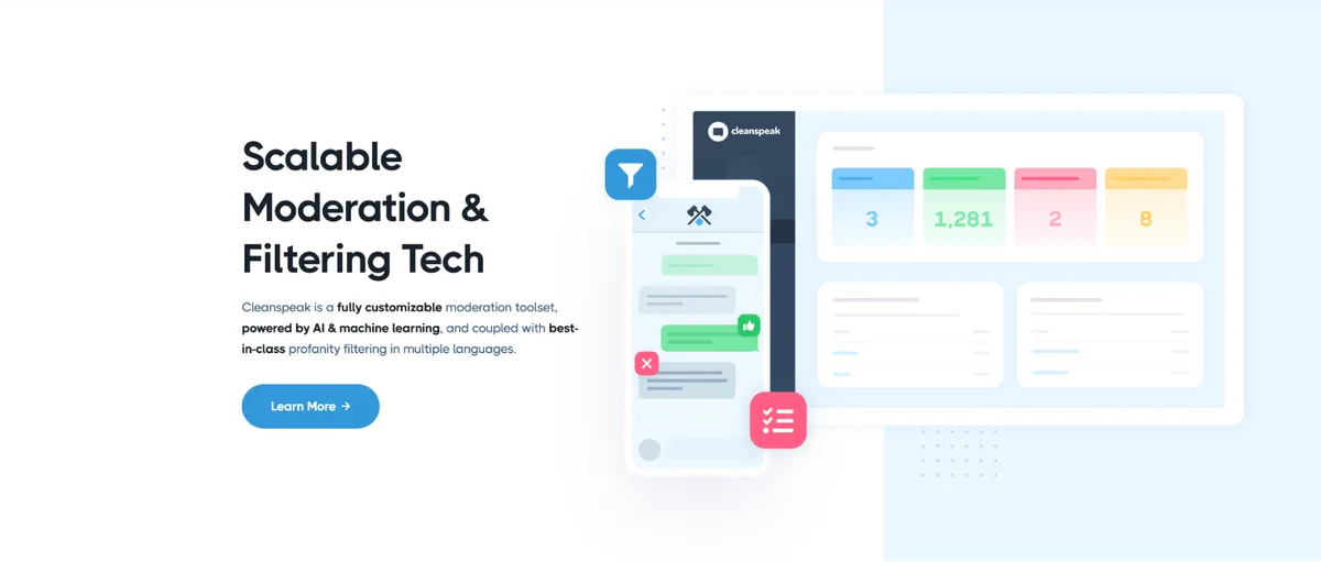 Cleanspeak - Scalable Moderation and Filtering Tech