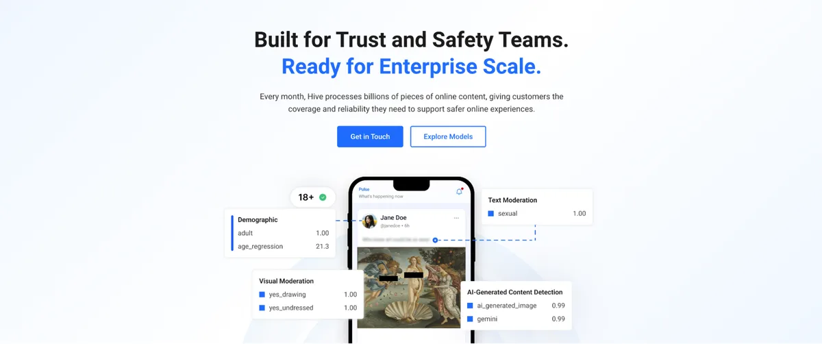 Hive - Built for Trust and Safety Teams, Ready for Enterprise Scale