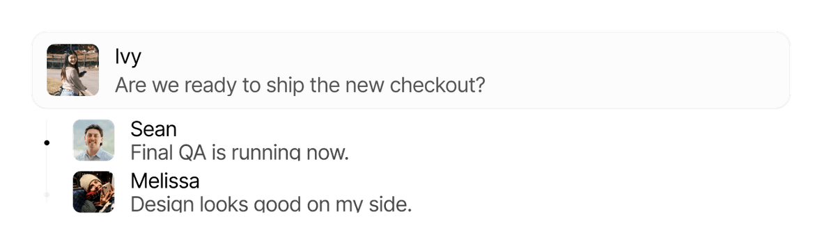 Threaded replies