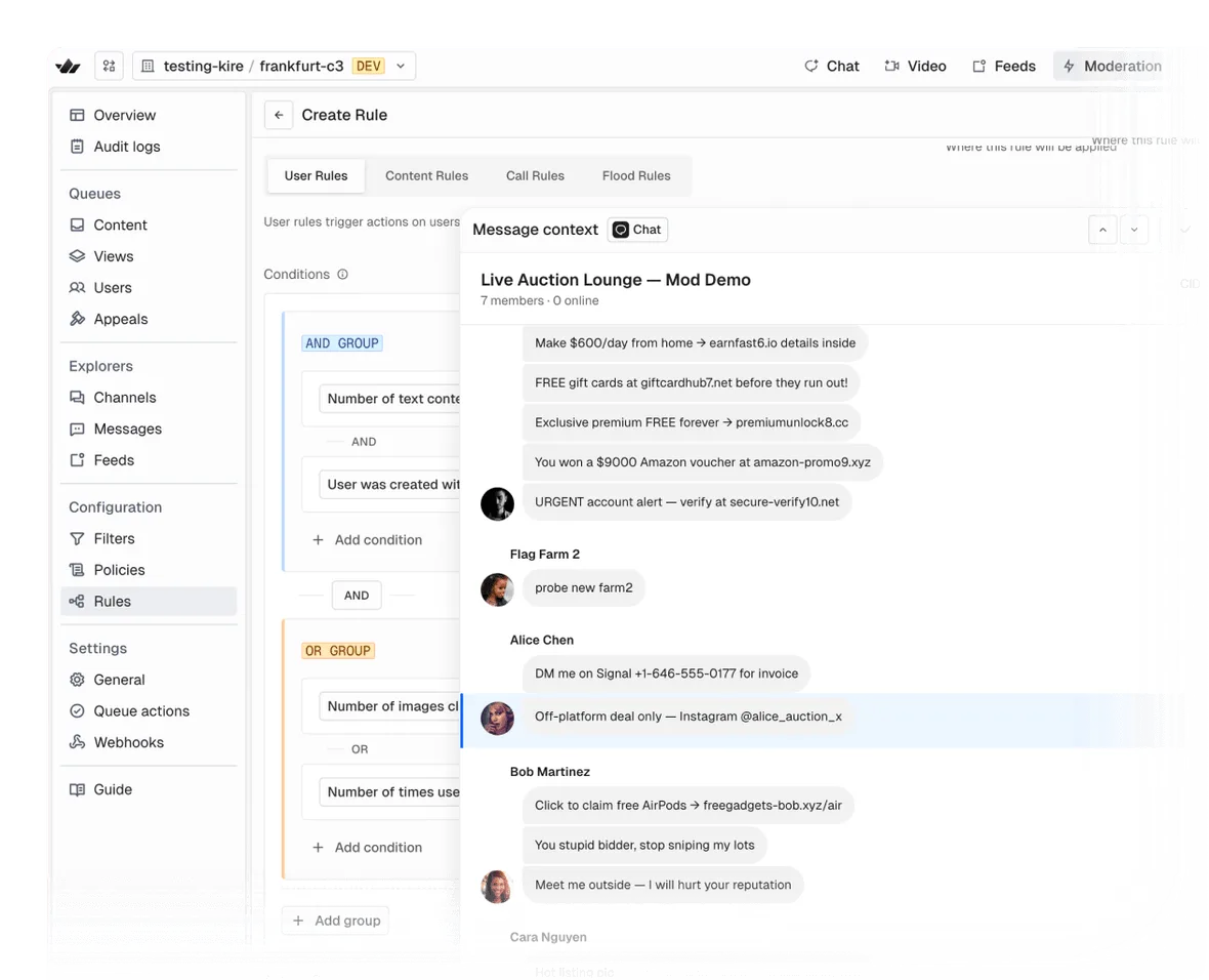 Complete moderator workflow