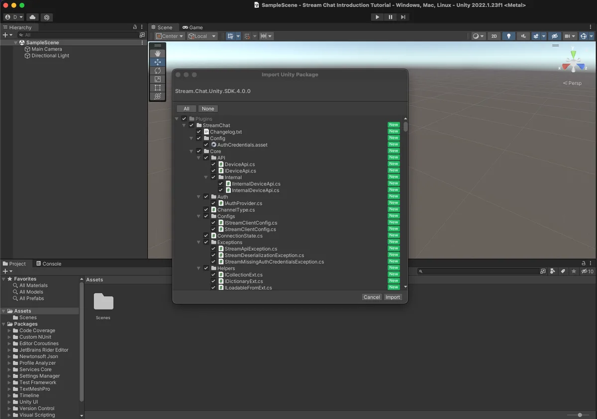 Import Stream SDK preview