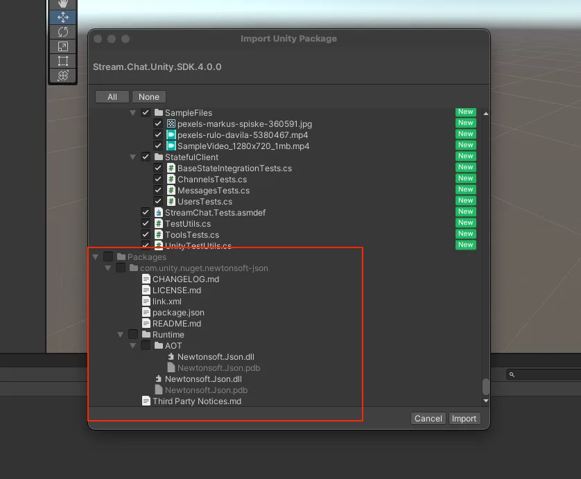 Unity skips import of Json folder
