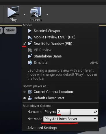 Play Settings