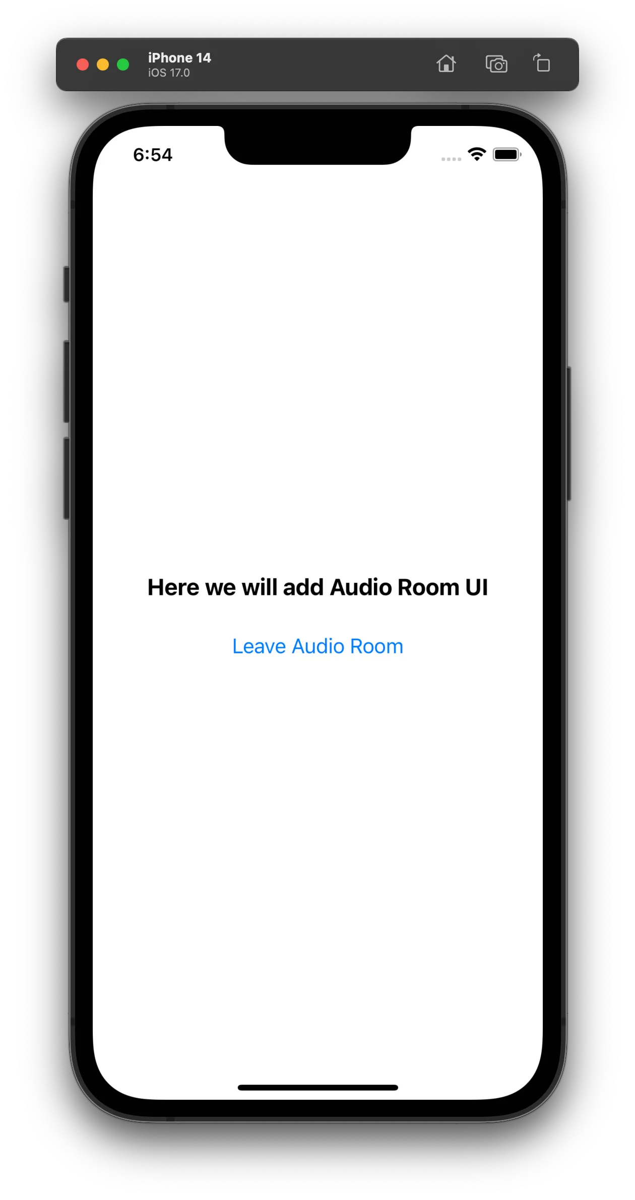 Preview of empty audio room