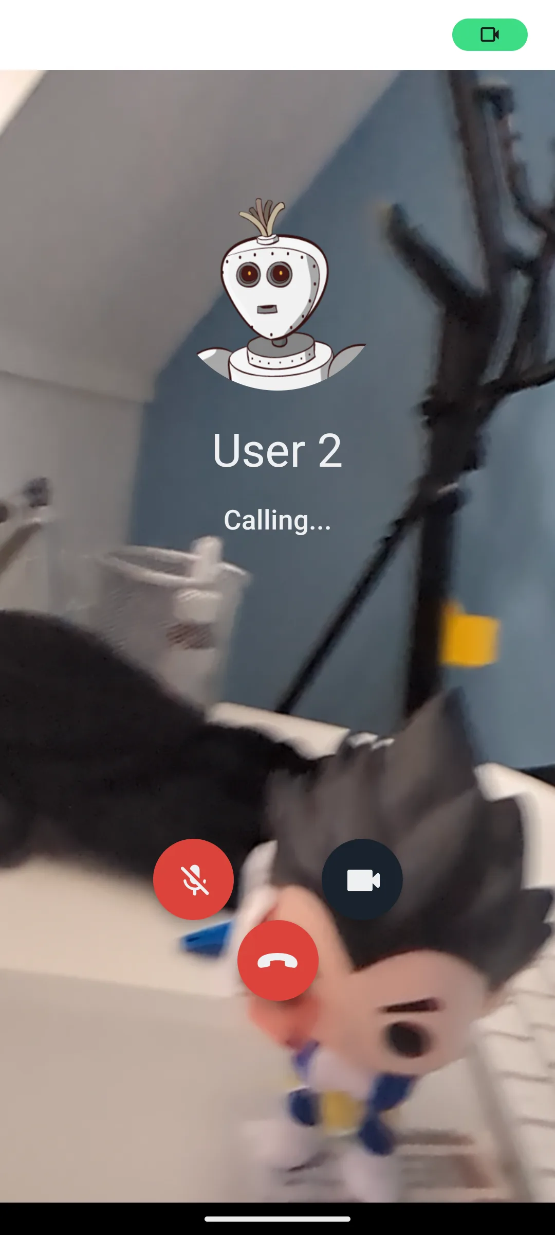 Preview of Outgoing call Screen