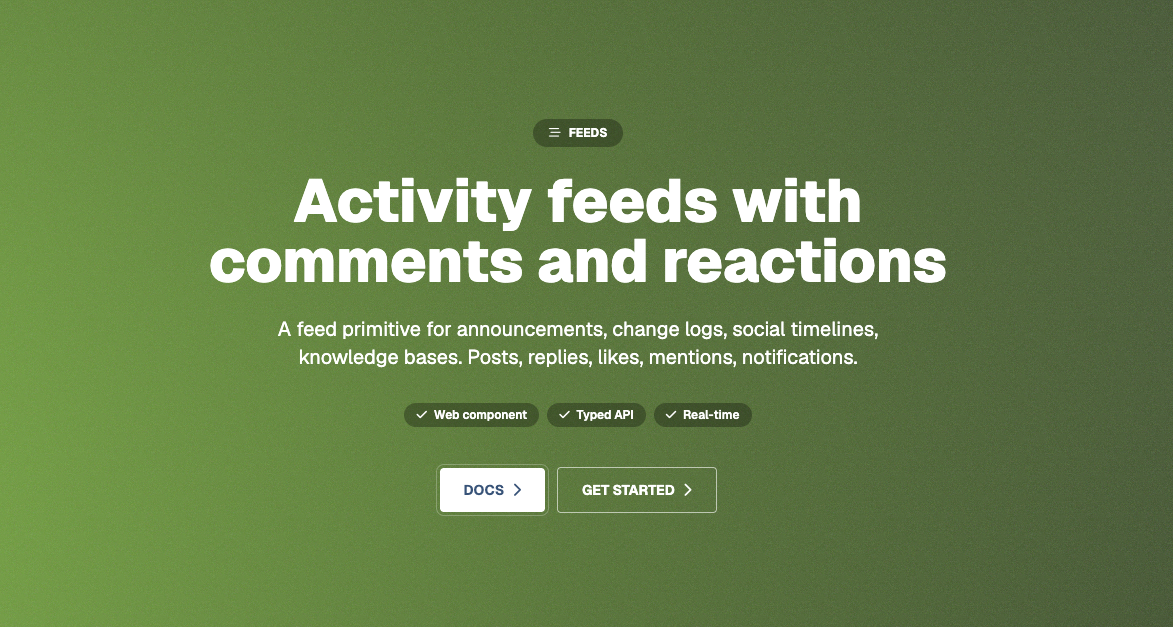 Weavy activity feeds with comments and reactions for SaaS apps
