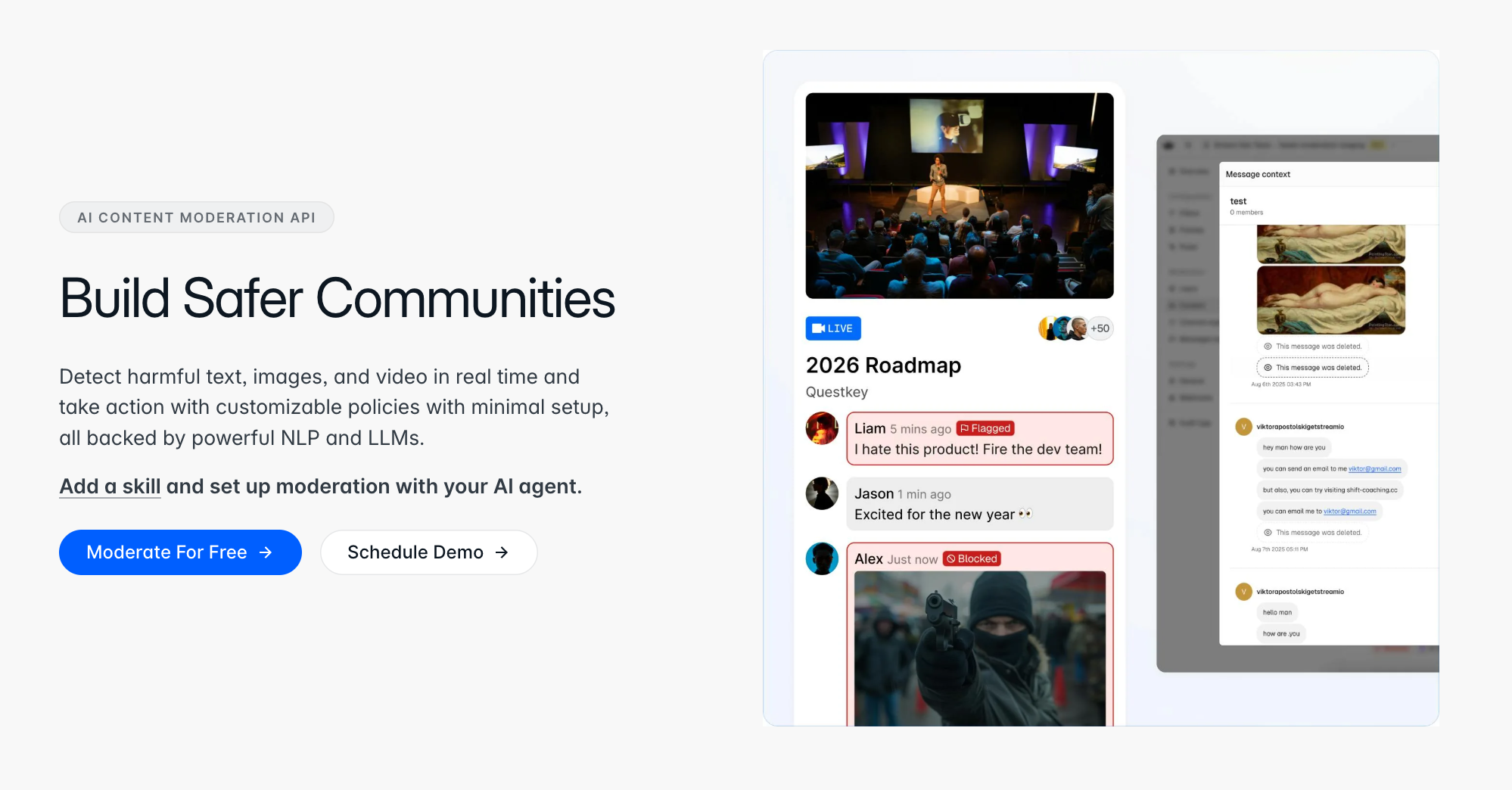 Stream AI Moderation - Build Safer Communities