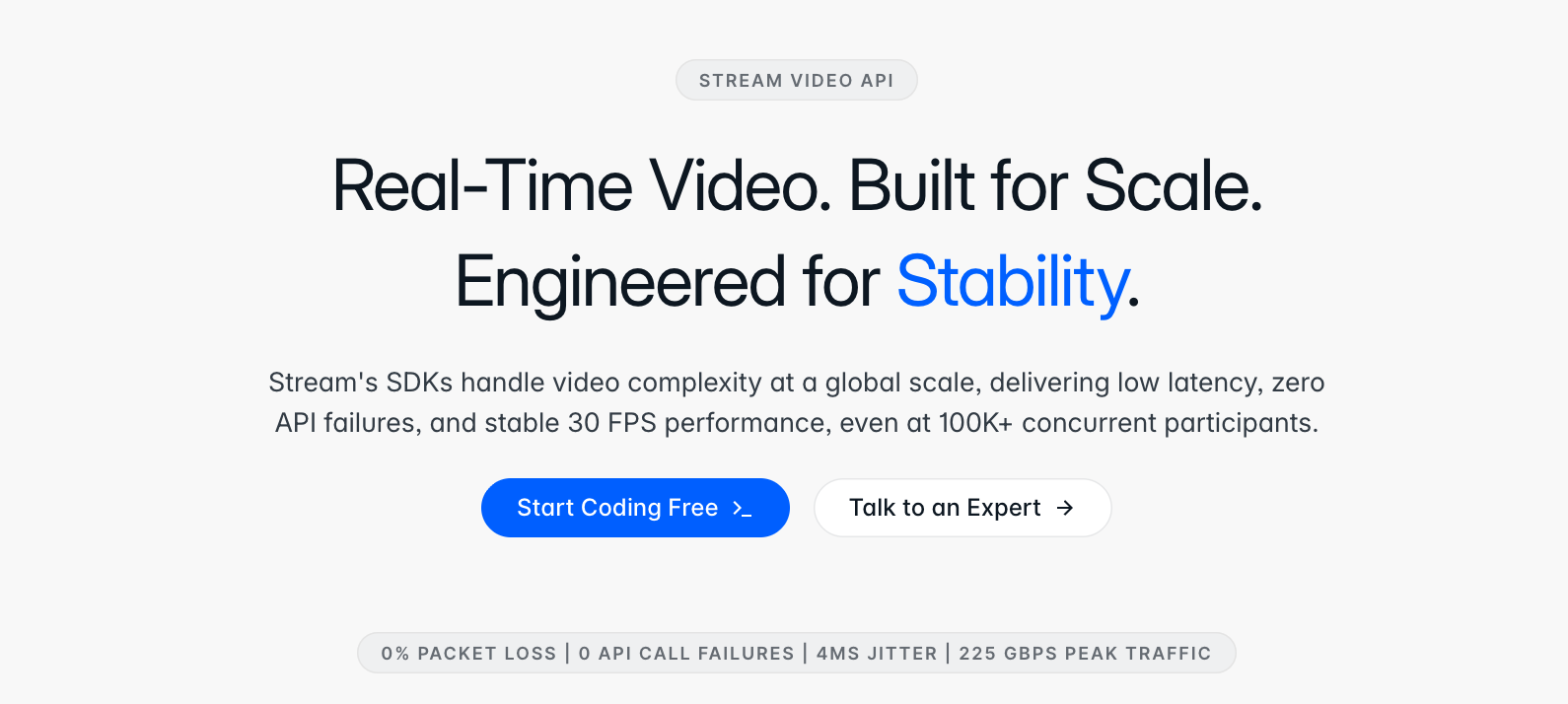 Stream Video features and interface