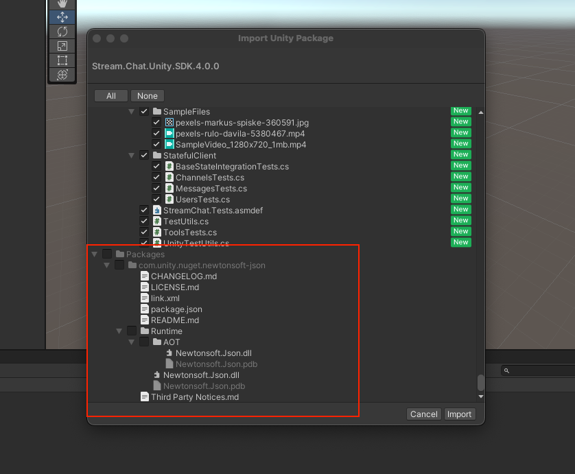 Unity skips import of Json folder