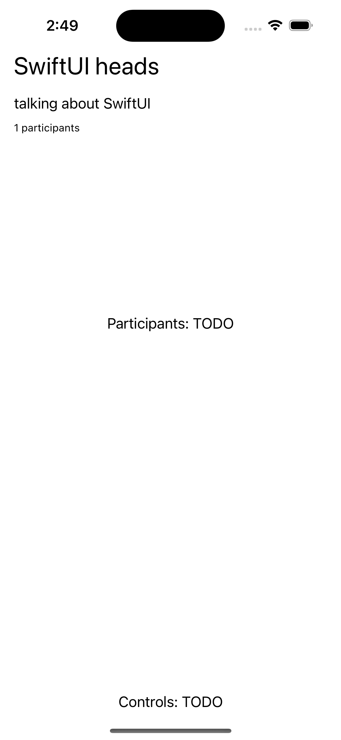 Preview of the app after step 4