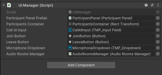 All references attached in the UIManager script