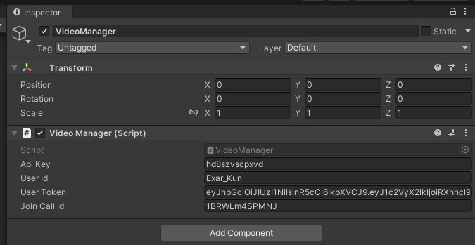 VideoManager references all filled
