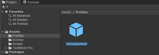 Prefab from the project files